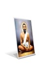 Car Desk/Table Top Bamakhapa Ramakrishna Acrylic L-Style Photo Stand - 2.5x3.5 Inches, Compact And Stylish Spiritual Display (F6692)