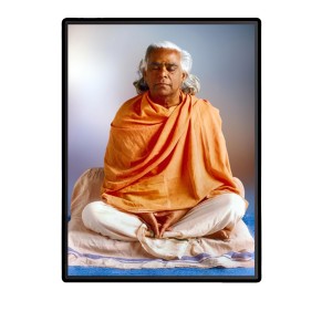 Swami Vishnudevananda Laminated Photo (11x13 Inches Without glass) Divine Blessings for Table and Walls,Home & Office and Temple Decoration