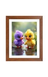 AI Funny Cute Duck Art Picture for Kids - 12x16 inches, Brown Color - Perfect Wall Decor for Children's Room