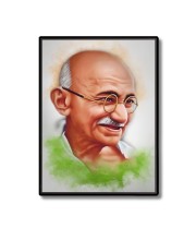 Mahatma Gandhi Laminated Photo - 5x7 Inches, Divine Blessings for Home & Office and Temple Decoration