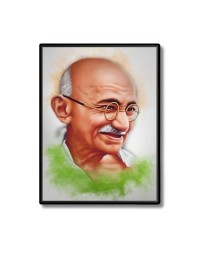 Mahatma Gandhi Laminated Photo - 5x7 Inches, Divine Blessings for Home & Office and Temple Decoration