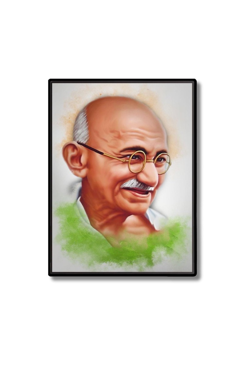 Mahatma Gandhi Laminated Photo - 5x7 Inches, Divine Blessings for Home & Office and Temple Decoration