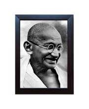 Hitech Mahatma Gandhi ji photo frame for table, Study & living room, gifts || Synthetic Wood Base and Front Glass (8 x 6 inch)