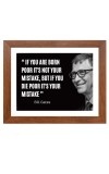 Bill Gates & Famous Quote Brown Frame, 14x18InchesInspirational Wall Art for Office, Home DecorIdeal Spiritual Gift