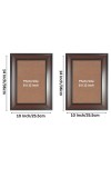Classic Brown Wooden Photo Frame Set of 2 | Wall & Tabletop Display | Ideal for Home Décor, Office, Certificate & Artwork | Durable MDF Back with Glass Front (14x10)