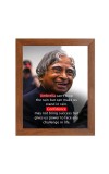 A P J Abdul Kalam & Famous Quote Brown Frame, 10x14InchesInspirational Wall Art for Office, Home DecorIdeal Spiritual Gift
