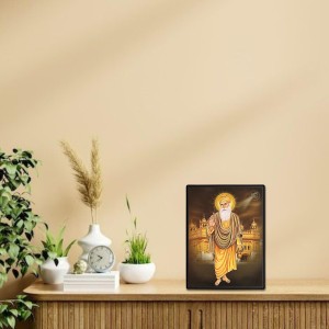 Guru Nanak Dev Ji Laminated Photo - 9x11 Inches, Divine Blessings for Home & Office and Temple Decoration