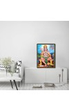 Hanuman Laminated Photo - 5x7 Inches, Divine Blessings for Table and Walls,Home & Office and Temple Decoration