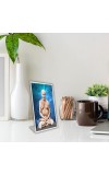 Car Desk/Table Top Shri Lahiri Mahashaya Acrylic L-Style Photo Stand - 2.5x3.5 Inches, Compact And Stylish Spiritual Display (F6720)
