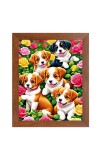 AI Funny Cute Dog Art Picture for Kids - 10x14 inches, Brown Color - Perfect Wall Decor for Children's Room