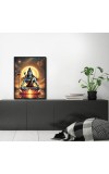 Lord Shiva Laminated Photo (11x13 Inches Without glass) Divine Blessings for Table and Walls,Home & Office and Temple Decoration