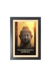 Buddha & His Famous Quote Photo Frame - Brown Frame, 11x15 Inches, Perfect for Office & Wall Decoration, Ideal Gift