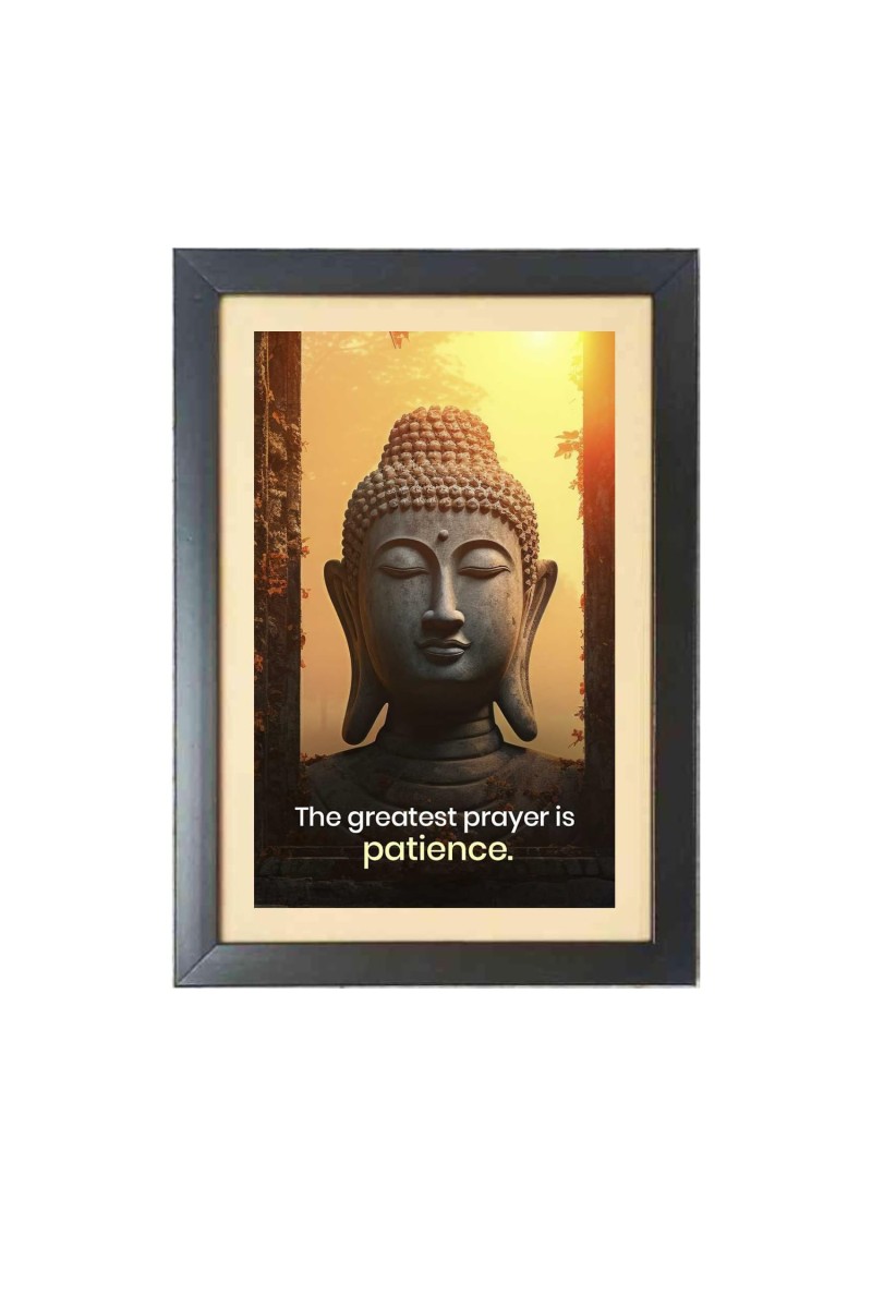 Buddha & His Famous Quote Photo Frame - Brown Frame, 11x15 Inches, Perfect for Office & Wall Decoration, Ideal Gift