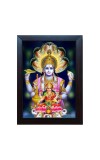 Hitech Lord Vishnu Dev Lakshmi Devi Laxmi Narayan Laminated photo frame for table, Study & living room, gifts (Pvc Frame and Front face - Glass, 8 x 6 inch)