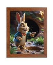 AI Funny Squirrel Art Picture for Kids - 10x14 inches, Brown Color - Perfect Wall Decor for Children's Room