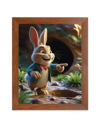 AI Funny Squirrel Art Picture for Kids - 18x22 inches, Brown Color - Perfect Wall Decor for Children's Room