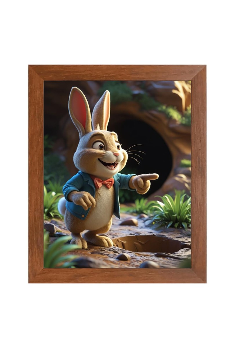 AI Funny Squirrel Art Picture for Kids - 10x14 inches, Brown Color - Perfect Wall Decor for Children's Room