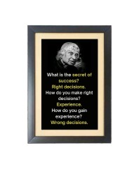A. P. J. Abdul Kalam & His Famous Quote Photo Frame - Brown Frame, 11x15 Inches, Perfect for Office & Wall Decoration, Ideal Gift