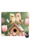 Customized Beautiful Birds Picture Sublimation Mouse Pad | 8 X 7.5 Inch | Smooth Cloth Surface | Non-Slip Rubber Base | Personalized Mousepad for Laptop & Desktop (F17281)