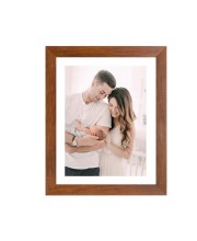 Photo of New Parents with Newborn Baby | Heartwarming Family Portrait | Perfect for Nursery and Home Decor