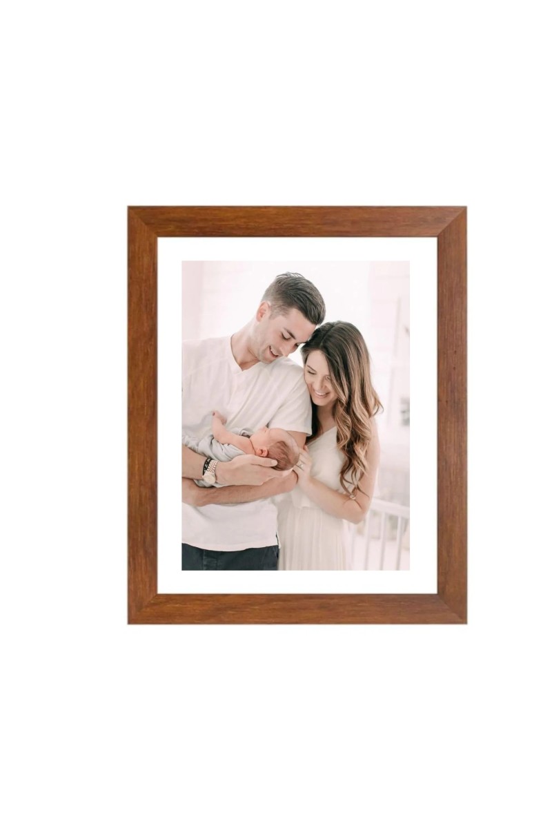 Photo of New Parents with Newborn Baby | Heartwarming Family Portrait | Perfect for Nursery and Home Decor