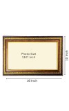 Swami Vivekananda, Ramakrishna Paramhansa & Sarada Maa Photo Frame | 3-in-1 Wooden Wall Frame with Golden Border | Spiritual Wall Decor for Living Room, Office & Gift Purpose