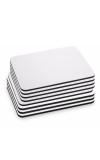 Mouse Pad, Blank White Sublimation Mouse Pad with Anti-Slip Natural Rubber Base, Smooth Surface for Office, Home & Gaming -Pack of 8