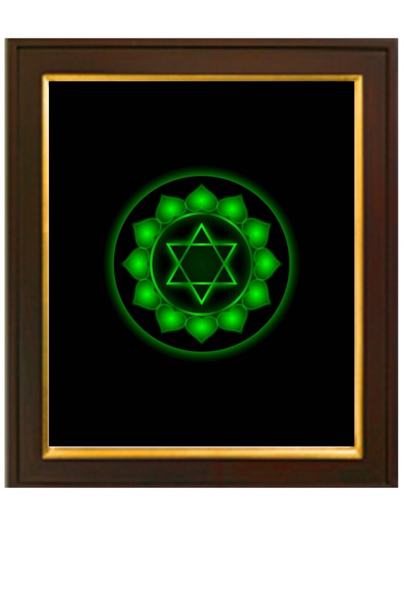 HI Tech Sales Anahata Chakra Beautiful DIivine Spiritual Photo Frame (size 10X12)