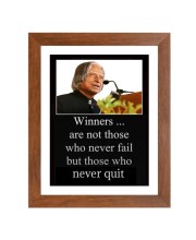 A P J Abdul Kalam & Famous Quote Brown Frame, 12x16InchesInspirational Wall Art for Office, Home DecorIdeal Spiritual Gift