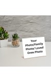 HiTechMart Acrylic Stand Holder for QR Code, Photos, Sign Display – Waterproof & Easy to Wipe, Clear Double-Sided Tabletop Frame for Office, Restaurant, Event,Home Use (4x6) (2)