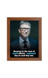 Bill Gates & Famous Quote Brown Frame, 12x16InchesInspirational Wall Art for Office, Home DecorIdeal Spiritual Gift