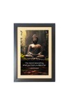 Buddha & His Famous Quote Photo Frame - Brown Frame, 11x15 Inches, Perfect for Office & Wall Decoration, Ideal Gift