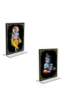 Car Desk/Table Top Sri Krishna Acrylic T-Style Photo Stand - 2.5x3.5 Inches, Compact and Stylish Spiritual Display, easily change 2 photos (Pack of 1)