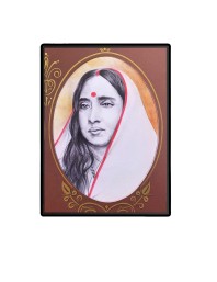 Ma Sarada Laminated Photo (13x15 Inches Without glass) Divine Blessings for Table and Walls,Home & Office and Temple Decoration