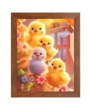 AI Funny Cute Duck Art Picture for Kids - 10x14 inches, Brown Color - Perfect Wall Decor for Children's Room
