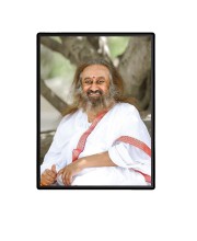 Ravi Shankar Laminated Photo (11x13 Inches Without glass) Divine Blessings for Table and Walls,Home & Office and Temple Decoration