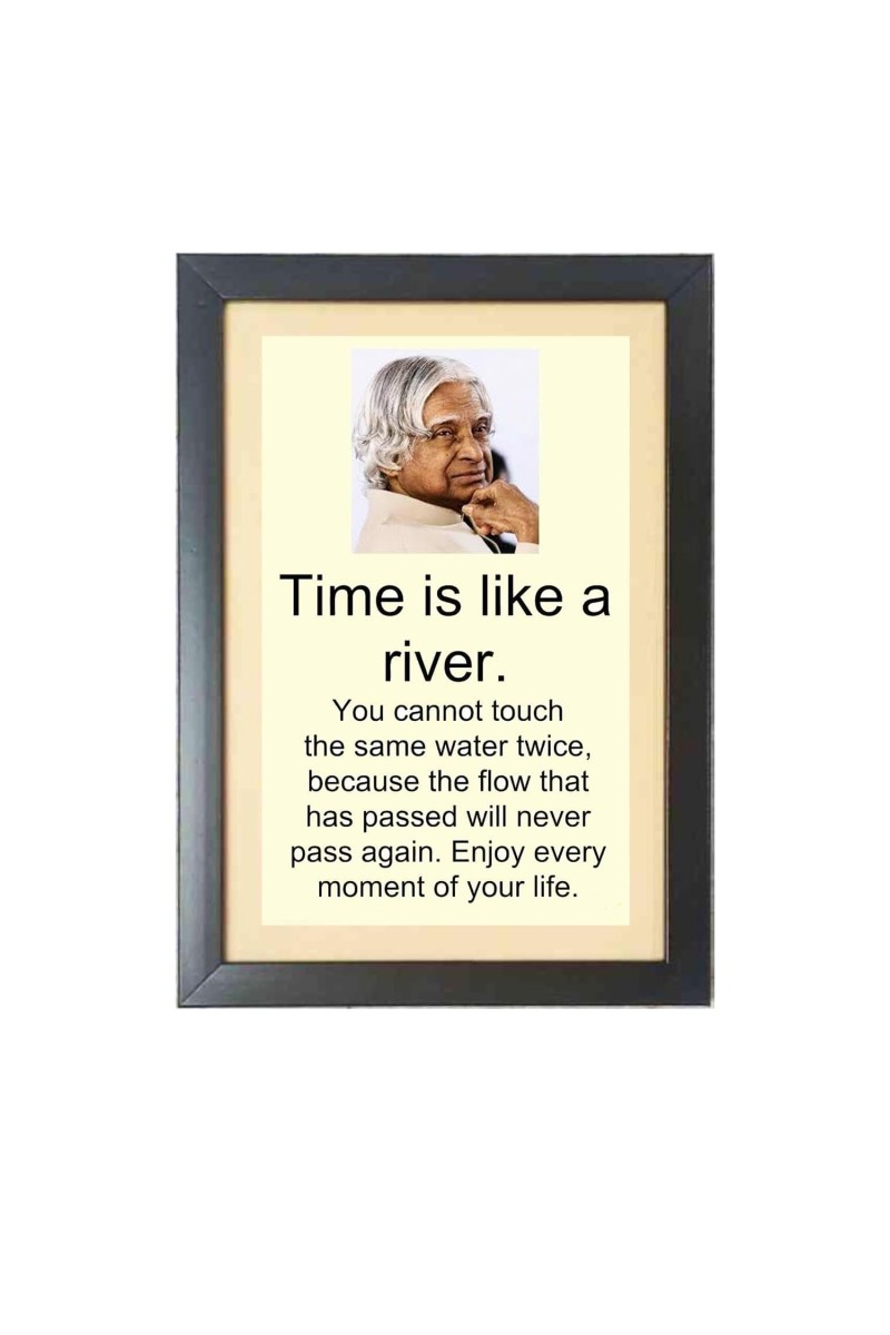 A. P. J. Abdul Kalam & His Famous Quote Photo Frame - Brown Frame, 11x15 Inches, Perfect for Office & Wall Decoration, Ideal Gift