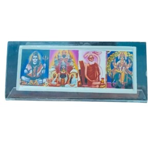 Acrylic Table Photo Stand with Mahadev, Dakhineswar maa kaali, Baba Lokenath Vishwakarma Hindu God Images | Transparent Desk Photo Frame for Home Temple, Office & Car Dashboard | Decorative Religious Tabletop Display Stand Acrylic Table Photo Stand with Mahadev, Dakhineswar maa kaali, Baba Lokenath Vishwakarma Hindu God Images | Transparent Desk Photo Frame for Home Temple, Office & Car Dashboard | Decorative Religious Tabletop Display Stand