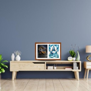 Lord vishnu and varuna deva Photo Frame - 19x23Inches - Spiritual Artwork for Home Decor, Puja Room and Office Decoration