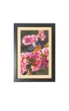 A Bird is sitting in a branch Black Photo Frame Funny Animal and Bird Cartoon Art