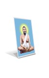 Car Desk/Table Top Sri Ramkrishna Acrylic L-Style Photo Stand - 2.5x3.5 Inches, Compact And Stylish Spiritual Display (F6714)