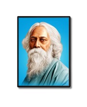 Rabindranath Tagore Laminated Photo - 11x13 Inches, Divine Blessings for Home & Office and Temple Decoration