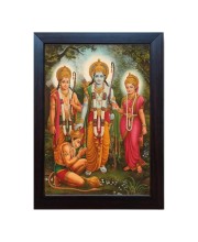 Hitech Shri Ram/Sita/Ram Sita/laxman/hanuman and shri ram family Laminated photo frame for Wall, Temple,Gym,Outdoor Spaces,Home Decor, gifts (Pvc Frame and Front face - Glass, 8 x 6 inch)