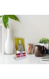 Car Desk/Table Top Shri Ramkrishna Acrylic L-Style Photo Stand - 2.5x3.5 Inches, Compact And Stylish Spiritual Display (F6729)