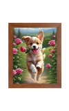 AI Funny Cute Dog Art Picture for Kids - 12x16 inches, Brown Color - Perfect Wall Decor for Children's Room