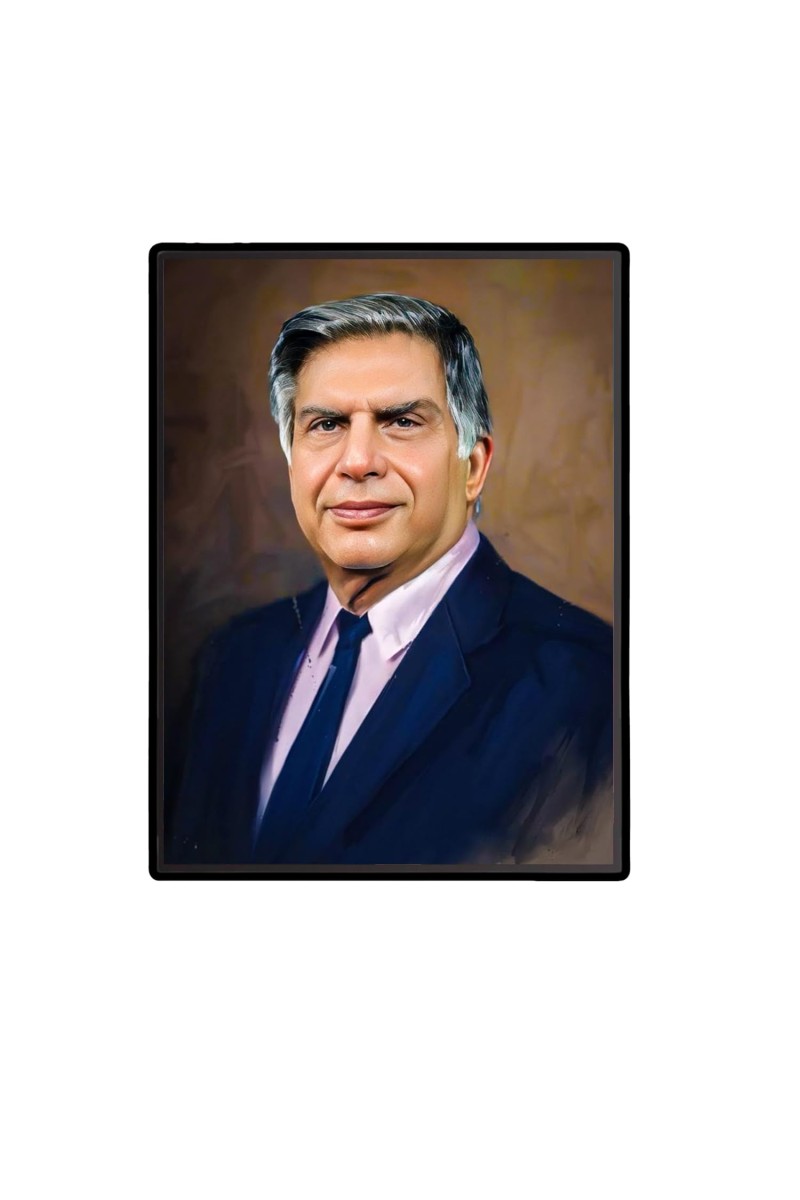 Ratan Tata Laminated Photo (13x15 Inches Without glass) Divine Blessings for Table and Walls,Home & Office and Temple Decoration