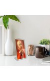 Car Desk/Table Top Bhaktivedanta Swami Prabhupada Acrylic L-Style Photo Stand - 2.5x3.5 Inches, Compact And Stylish Spiritual Display (F6696)