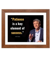 Bill Gates & Famous Quote Brown Frame, 14x18InchesInspirational Wall Art for Office, Home DecorIdeal Spiritual Gift