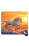 Customized Beautiful Horse Picture Sublimation Mouse Pad | 8 X 7.5 Inch | Smooth Cloth Surface | Non-Slip Rubber Base | Personalized Mousepad for Laptop & Desktop (F17109)