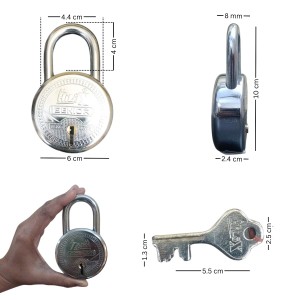 Hi Tech Sales Heavy Duty Steel Padlock with 3 Keys, Durable and 65mm Round Body Lock for Home, Office, and Security Use Hi Tech Sales Heavy Duty Steel Padlock with 3 Keys, Durable and 65mm Round Body Lock for Home, Office, and Security Use
